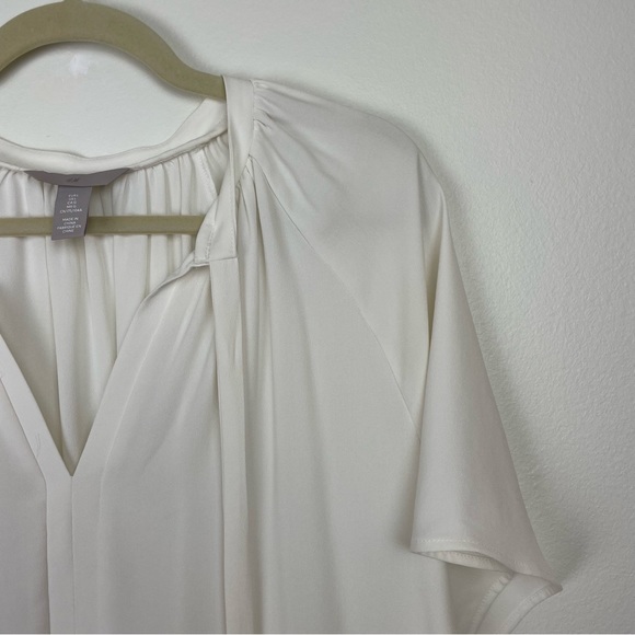 H&M White Tie Neck Blouse - Picture 6 of 6